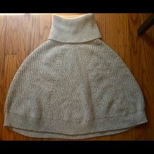 Knitted Turtleneck Cape